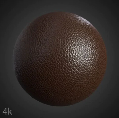 Brown Synthetic Leather Texture Wallpaper HD 4K - Free Seamless PBR Material for 3D Design