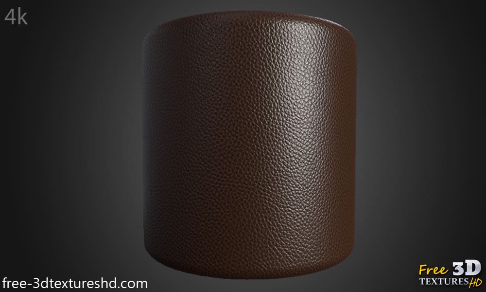 Fond d'écran HD 4K de cuir synthétique marron - Matériau PBR sans couture gratuit pour la conception 3D