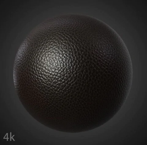 Dark Brown Synthetic Leather Texture Wallpaper HD 4K - Free download Seamless PBR Material for 3D Design