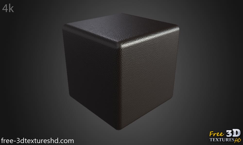 texture HD 4K de cuir synthétique marron foncé - Téléchargement gratuit Matériau PBR sans couture pour la conception 3D