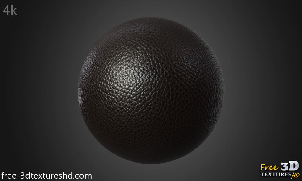 texture HD 4K de cuir synthétique marron foncé - Téléchargement gratuit Matériau PBR sans couture pour la conception 3D