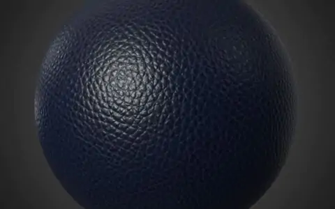 Dark Blue Synthetic Leather Texture Wallpaper HD 4K - Free Seamless PBR Material for 3D Design