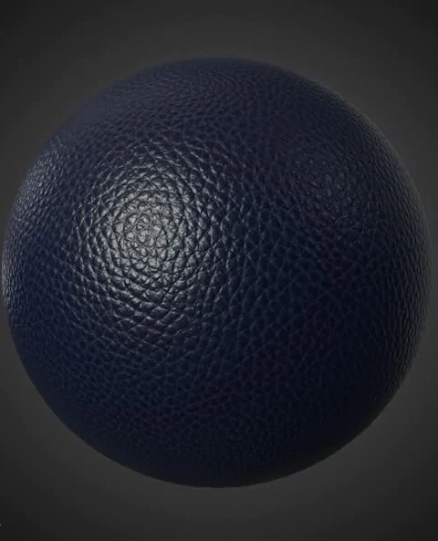 Dark Blue Synthetic Leather Texture Wallpaper HD 4K - Free Seamless PBR Material for 3D Design