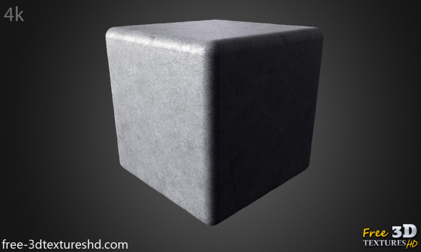 Wall-Concrete-BPR-material-3D-texture-High-Resolution-Free-Download-4K-render-preview-cube