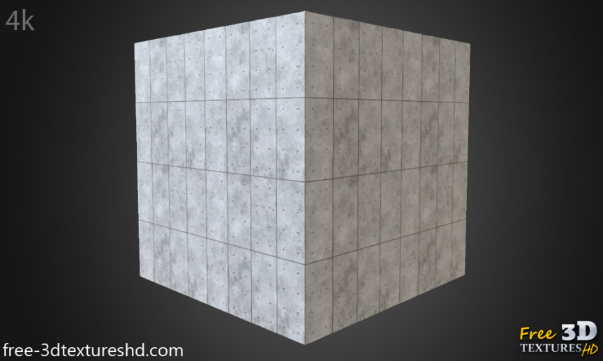 Concrete-panel-BPR-material-3D-texture-High-Resolution-Free-Download-4K-render-cube-walls