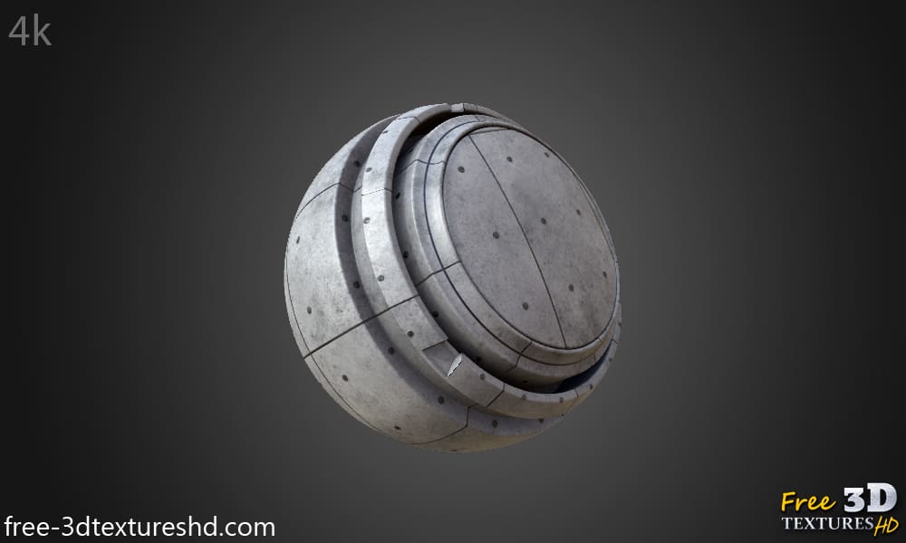 Texture de panneau en béton Fond d'écran HD 4K - Matériau PBR gratuit pour les murs