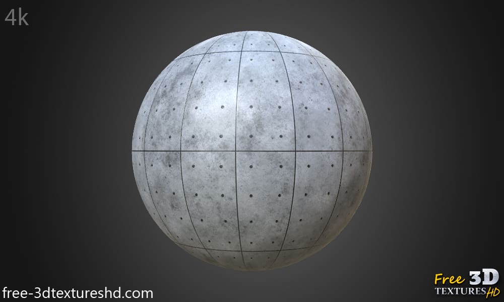 Texture de panneau en béton Fond d'écran HD 4K - Matériau PBR gratuit pour les murs
