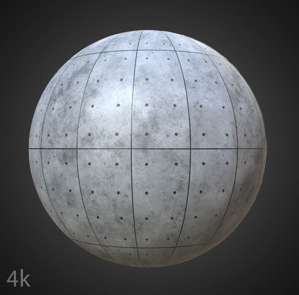 Concrete Panel PBR material 3D texture 4K High Res Free