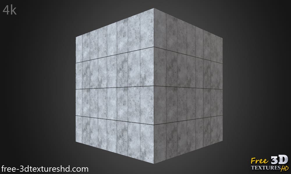 Fond d'écran HD 4K texturé de panneaux en béton préfabriqué – Matériau PBR gratuit pour la conception 3D