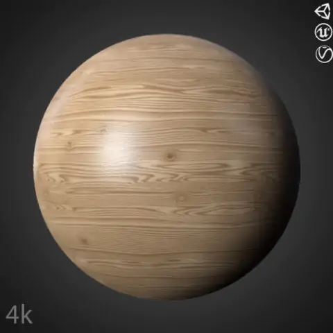 Texture de bois naturel Fond d'écran HD 4K - Matériau PBR gratuit pour le design 3D