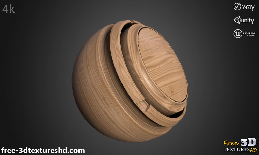Fond d'écran de texture de bois naturel HD 4K - Téléchargement gratuit de matériel PBR pour Unity, Unreal et Vray Background