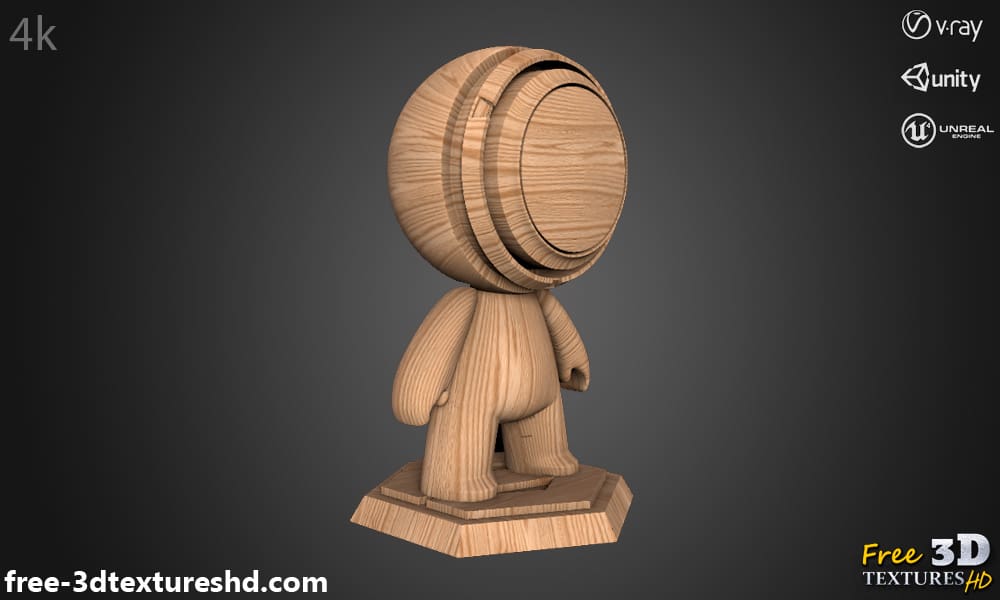 Matériau PBR de bois de chêne avec texture 3D, HD 4K, téléchargement gratuit pour Unity, Unreal et V-Ray
