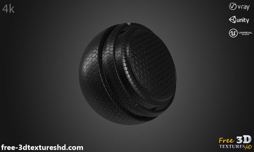 Black-Carbon-fiber-hexagon-3d-texture-PBR-material-background-free-download-HD-4K-Unity-Unreal-Vray-render-mat