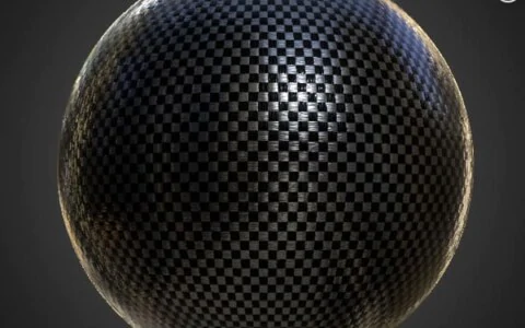 Carbon fiber 3D texture PBR material, HD 4K, free download for Unity, Unreal, and V-Ray