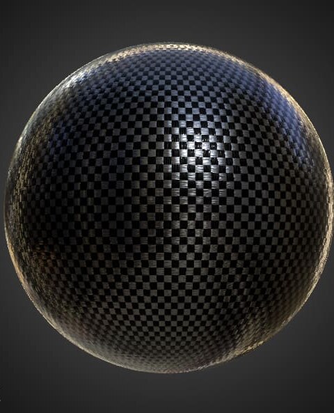 Texture 3D fibre de carbone matériau PBR, HD 4K, téléchargement gratuit pour Unity, Unreal, et V-Ray