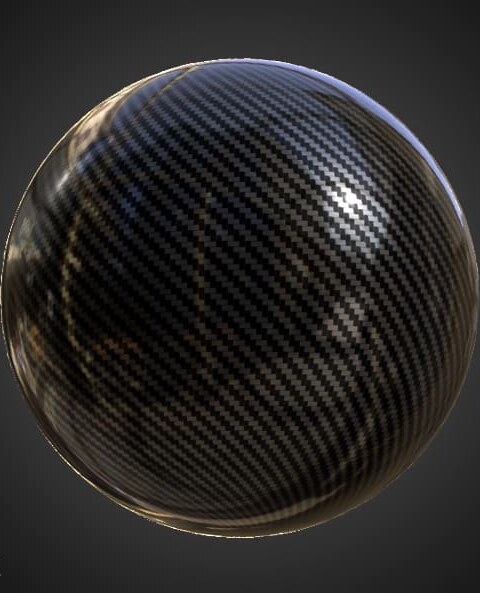 Texture 3D fibre de carbone brillante, matériau PBR, HD 4K, téléchargement gratuit pour Unity, Unreal, et V-Ray