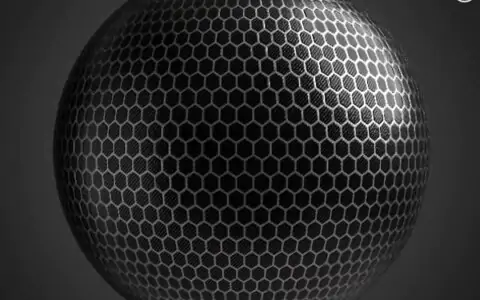 Hexagonal Carbon Fiber Wallpaper HD 4K - PBR material for 3D design. Téléchargement gratuit.