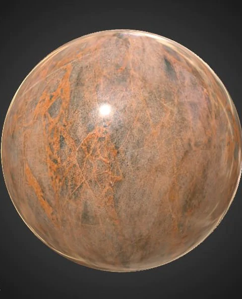 Brown marble PBR texture 3D, high resolution, HD 4K free download for Unity, Unreal, and V-Ray