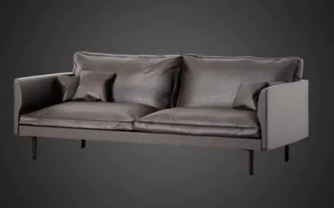 Calmo sofa Fredericia 3D model, free download, CC0 license, with render preview and polycount details