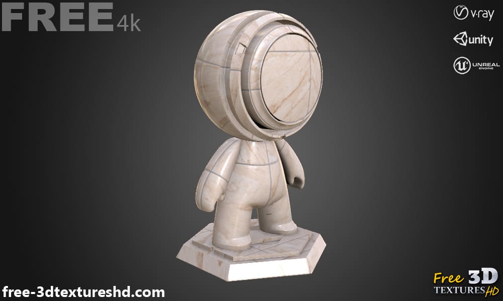 Carreaux de marbre brun en céramique, texture PBR sans couture 3D, haute résolution, téléchargement gratuit HD pour Unity, Unreal et V-Ray