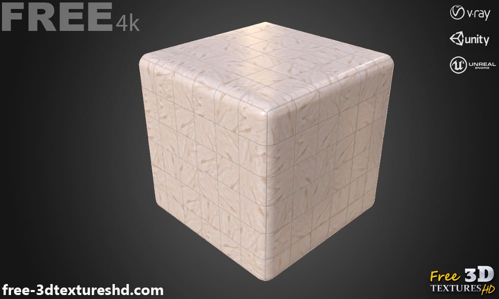 Carreaux de marbre brun en céramique, texture PBR sans couture 3D, haute résolution, téléchargement gratuit HD pour Unity, Unreal et V-Ray