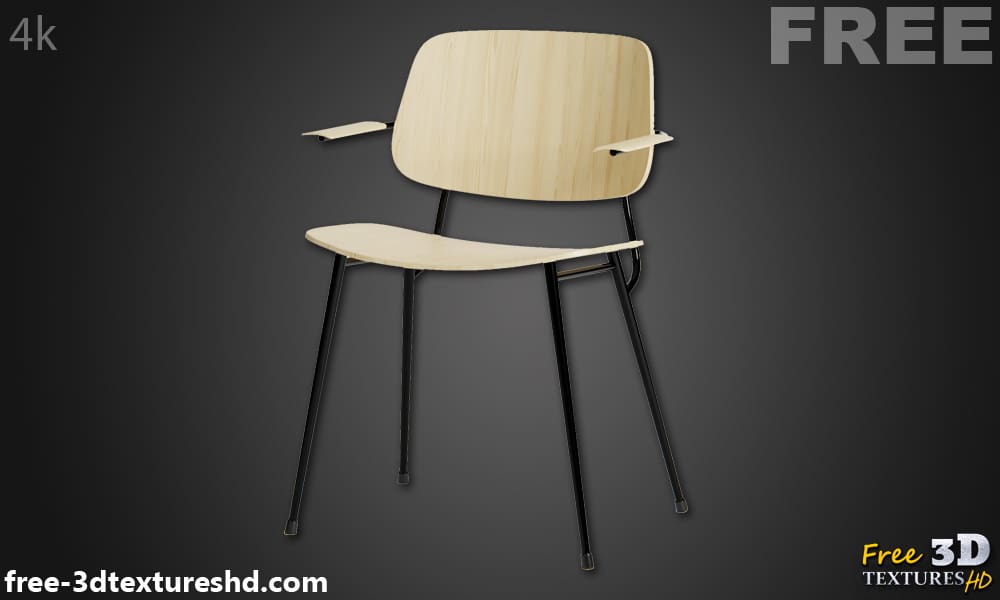 Chaise Soborg Base métal Fredericia Modèle 3d à télécharger gratuitement Licence CCO