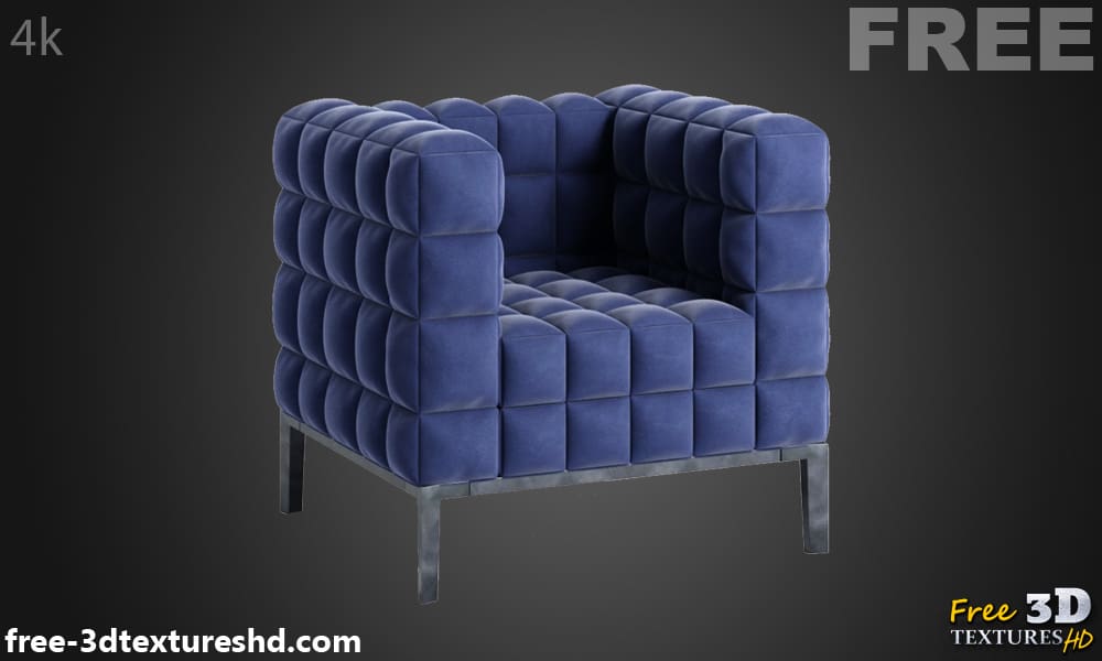 Fauteuil Chocolat Twils modèle 3D, téléchargement gratuit, avec aperçu du rendu et polycount