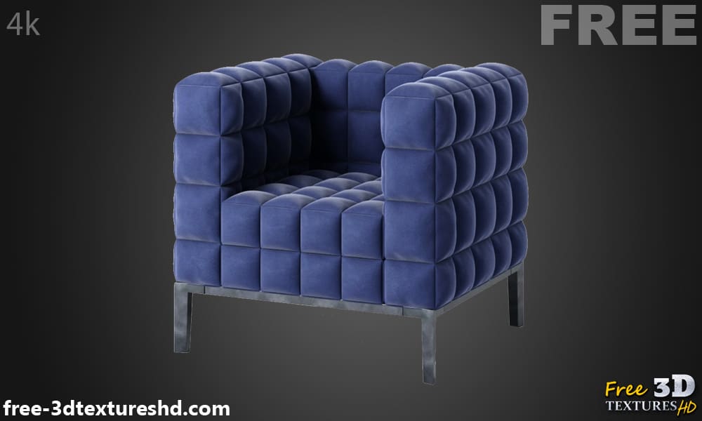 Fauteuil Chocolat Twils modèle 3D, téléchargement gratuit, avec aperçu du rendu et polycount