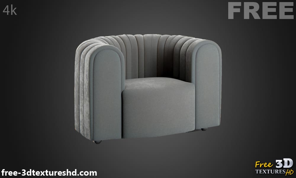 Modèle 3D de fauteuil Core, téléchargement gratuit, avec aperçu du rendu et nombre de polygones