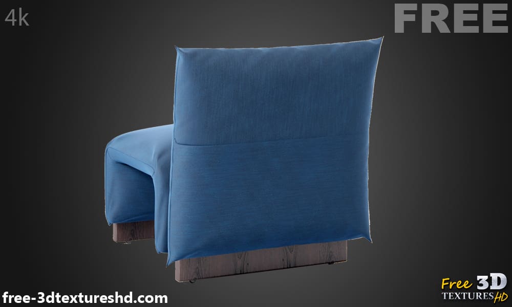 Diwan armchair Sancal 3D model, free download, with render preview and polycount