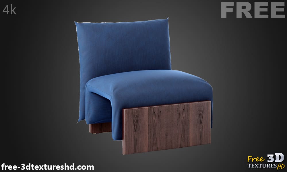 Diwan armchair Sancal 3D model, free download, with render preview and polycount