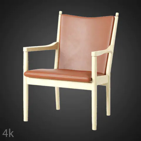 Easy chair Fredericia 3D model, free download, CC0 license, with render preview and polycount details