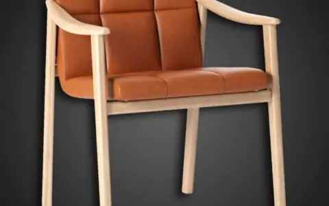 Fynn Chair Minotti modèle 3D, téléchargement gratuit, licence CC0, avec prévisualisation et détails du polycount