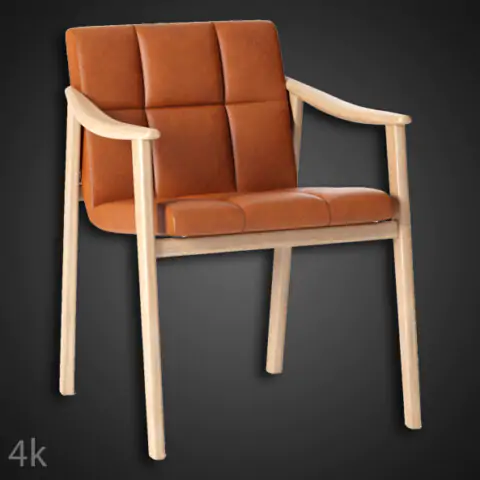 Fynn Chair Minotti 3D model, free download, CC0 license, with preview render and polycount details