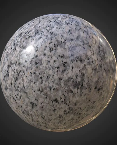 Grey granite marble PBR texture 3D, high resolution, HD 4K free download for Unity, Unreal, and V-Ray