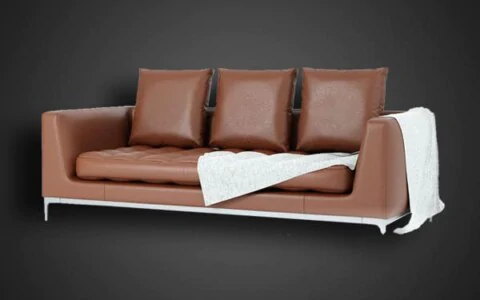 Lucrezia sofa Italia 3D model, free download, CC0 license, with render preview and polycount