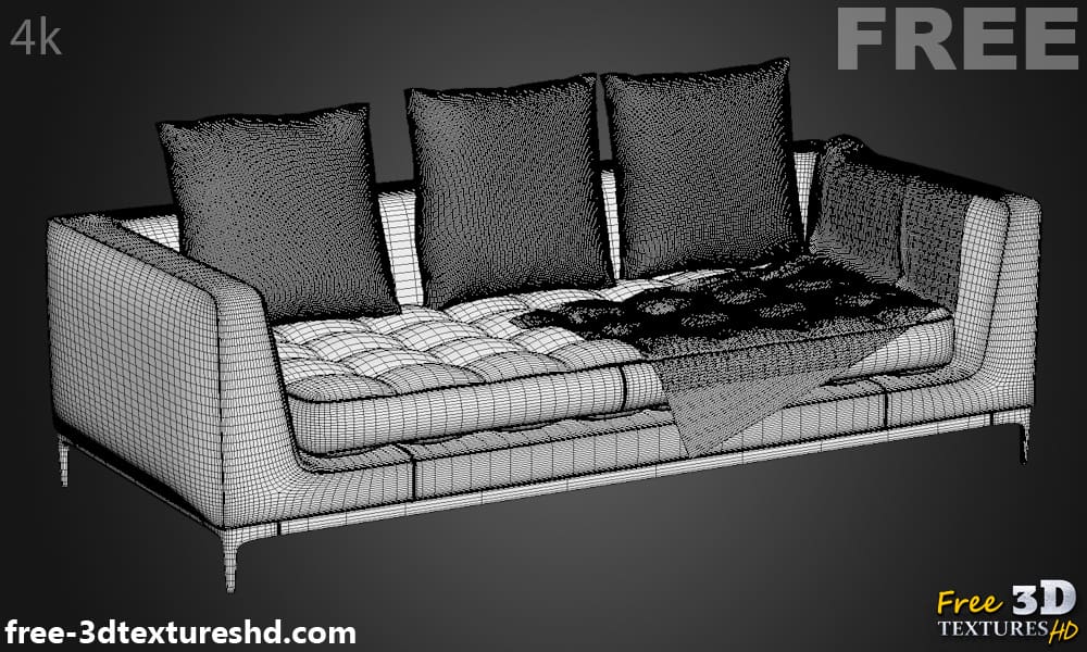 Lucrezia Sofa italia Modèle 3D Téléchargement gratuit Licence CCO