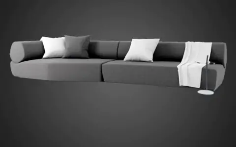 Canapé Naviglion B&B Italia modèle 3D, téléchargement gratuit, licence CC0