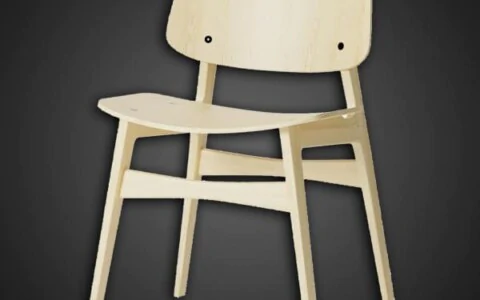 Soborg chair Fredericia 3D model, free download, CC0 license, with render preview