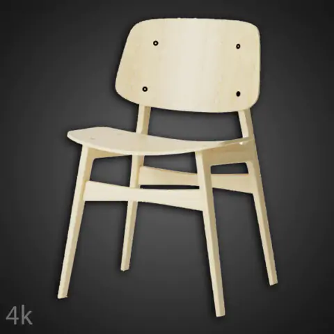 Soborg chair Fredericia 3D model, free download, CC0 license, with render preview