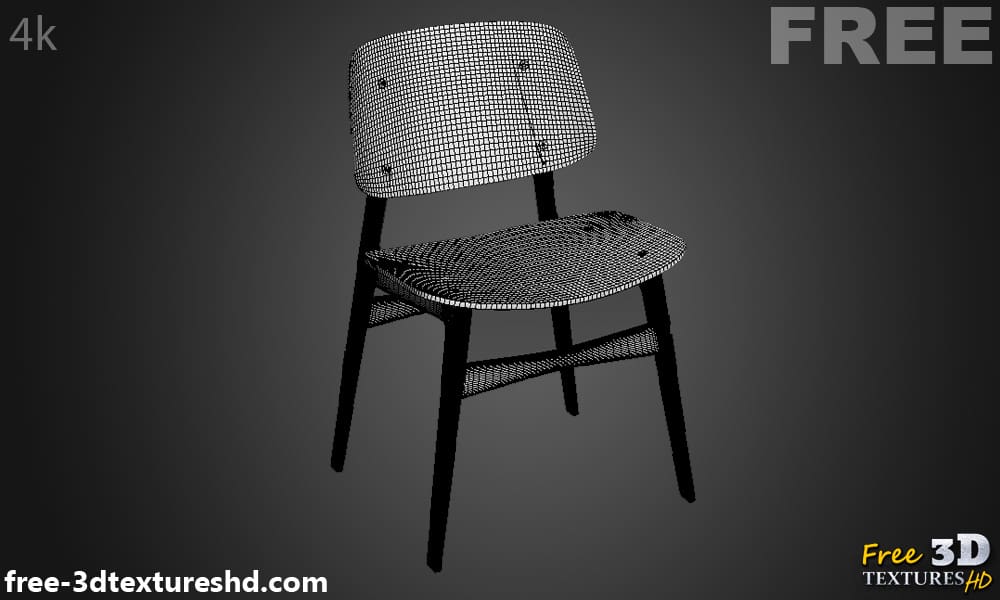 Chaise Soborg Base métal Fredericia Modèle 3d à télécharger gratuitement Licence CCO