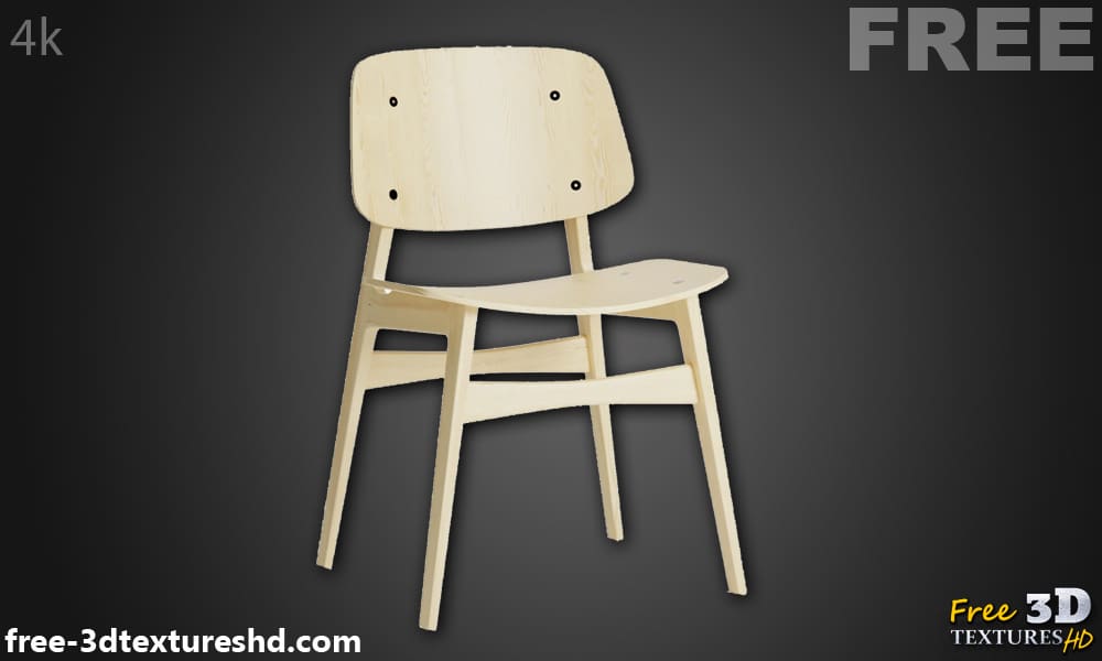 Chaise Soborg Fredericia Modèle 3D, téléchargement gratuit, licence CC0, avec aperçu du rendu