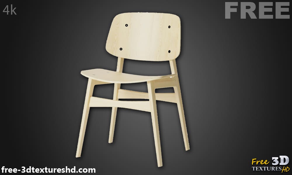 Chaise Soborg Fredericia Modèle 3D, téléchargement gratuit, licence CC0, avec aperçu du rendu