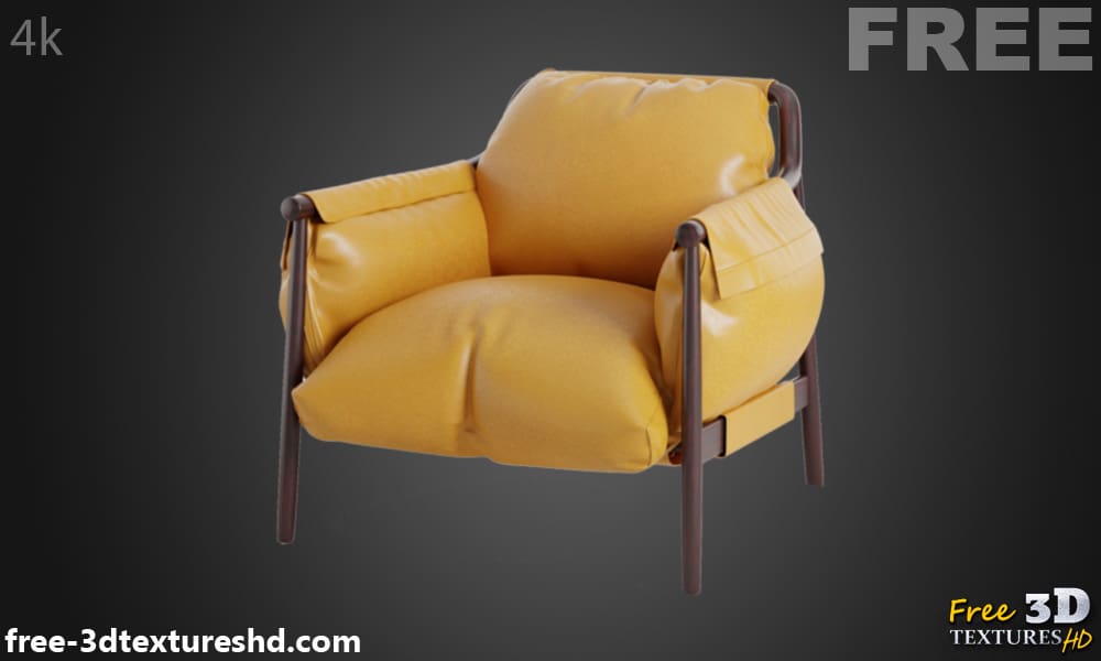 Fauteuil lounge Times Poltrona Twils modèle 3D, téléchargement gratuit, avec rendu et polycount