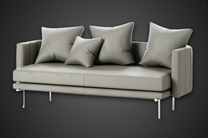 Canapé Torii Minotti modèle 3D, téléchargement gratuit, licence CC0, avec rendu et polycount