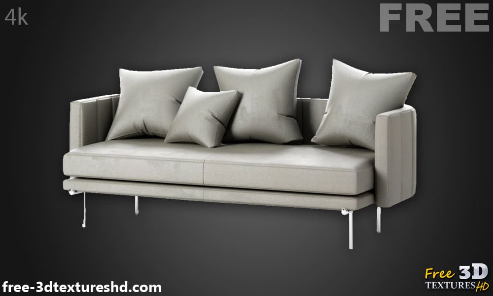 Canapé Torii Minotti modèle 3D, téléchargement gratuit, licence CC0, avec rendu et polycount