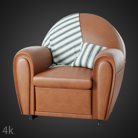 Fauteuil Vanity Poltrona modèle 3D, téléchargement gratuit, avec aperçu du rendu et polycount