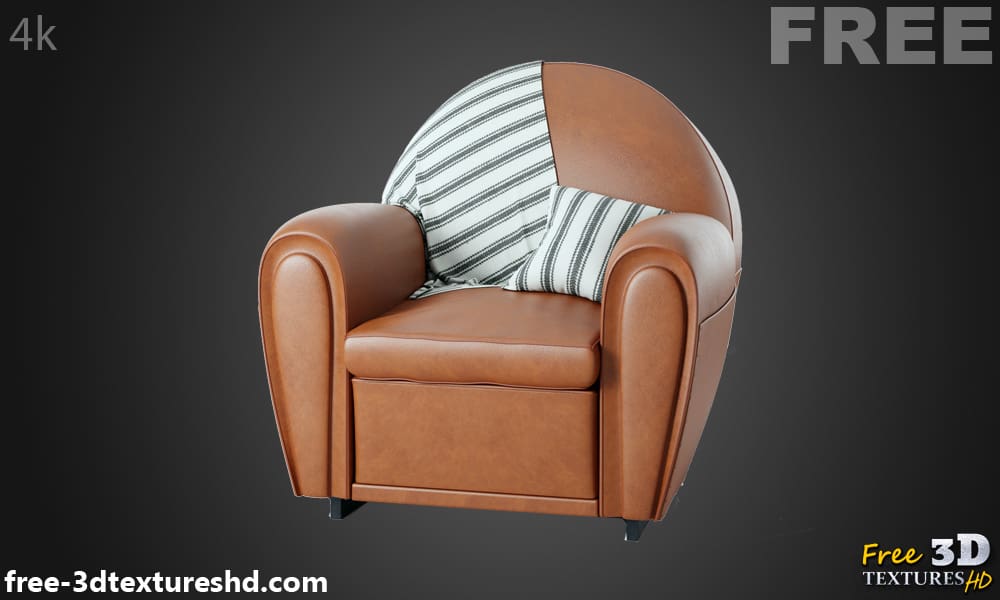Fauteuil Vanity Poltrona modèle 3D, téléchargement gratuit, avec aperçu du rendu et polycount