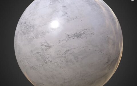 White marble PBR textures, high resolution, HD 4K free download for Unity, Unreal, and V-Ray