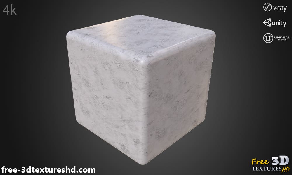 Texture PBR de marbre blanc 3D haute résolution pour Unity Unreal et Vray Téléchargement gratuit 4k